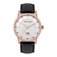 POLICE นาฬิกาข้อมือผู้ชาย Police Leather strap Black watch รุ่น PL-15404JSR/04 นาฬิกาข้อมือ