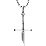 MIFYNN Gothic Broken Sword Cross Necklace Vintage Samurai Sword Pendant Necklace Punk Cross Sword Ne