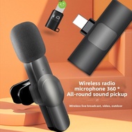 Wireless Collar Clip Microphone Wireless Microphone Recording Microphone Mobile Live Streaming Micro