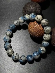 1 件時尚天然石 K2 藍色手鍊能量水晶藍色藍銅礦銅首飾禮物