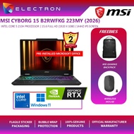 MSI Cyborg 15 B2RWFKG-223 15.6'' Gaming Laptop (Core 5 210H, 16GB, 512GB SSD, RTX 5060 8GB, W11 )