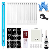 Handmade Tattoo Pen Kit with 1RL3RL5RL Tattoo Needles Tattoo Ink Pattern Model Complete DIY Practice