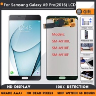 Super AMOLED Display For Samsung Galaxy A9 Pro 2016 A910 A9100 A910F SM-A9100 LCD Touch Screen Digit