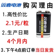 Shuanglu 9v Battery Alkaline Carbon 6F22 Microphone No. 9 Toy Car Lithium Remote Control Jiufu Squar