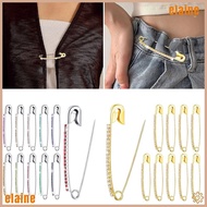 ELAINE Rhinestone Safety Pins, Silver Tone Pins Clothing Accessory Sweater Shawl Brooches, Golden La