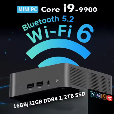 2026 Mini PC Core i9-9900 Windows 11 Pro Desktop Pc Gaming Computer 16GB/32GB DDR4 1TB SSD WiFi 6 BT