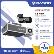 Hikvision 2K C8 Pro 2.45-inch IPS Touchscreen Car DVR with Built-in GPS and 24-Hour Monitoring