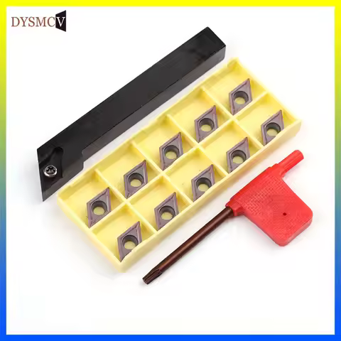 1PCS SDJCR1212 SDJCR1616 SDJCR2020 SDJCR2525H11+10PCS DCMT11T304 carbide insert turning tool cutting