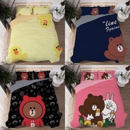 line friends brown 熊大 床單套裝 床上用品 床笠 枕頭袋 被套 兔兔 cony sally choco kakao friends ryan apeach 公仔 禮物 送禮 家居 