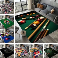 Billiard Gaming Black Pool 8 Ball Area Mat for Toilet Kitchen Sofa Chairs Living Room Decoration Non