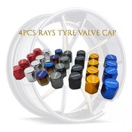 Rays Valve Cap Penutup Valve Angin Tayar tyre Universal (1set 4pcs)