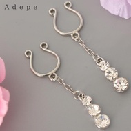 [Adepe] Small Crystal Fake Nose Stud Earing Nipple Body Ring Non-piercing Earring