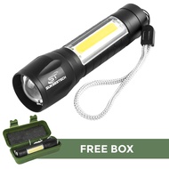 Senter LED CHARGE PORTABLE Tahan Bating Hemat Energi Bahan Alumunium - 511