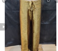 woman plain colour wrap around pant palazzo free size Thai silk