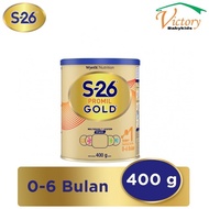 S-26 Promil Gold 1 400gr Susu Formula Bayi 0-6 Bulan