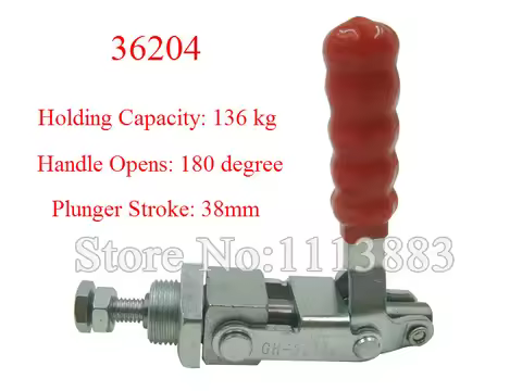 3PCS Push Pull Type Toggle Clamp 36204 Holding Capacity 136KG 300LBS Plunger Stroke 38mm