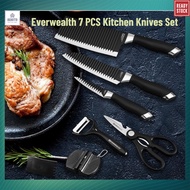 Everwealth Kitchen Knives Set 7pc Stainless Steel Kitchen Knives Set non stick coating knives Set pi
