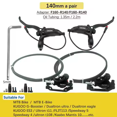 XOD Electric E-Bike Scooter Disc Brake Hydraulic Bicycle 140 160 180 Rotor Y-5 For A5-D KUGOO Dualtr