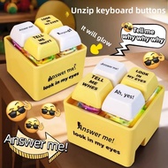 Answer Me Pronunciation Button Voice Button Luminous Keyboard Keychain Funny Decompression Toy Penda