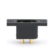 AMASS AMAS XT90E-M Male Headband Fixed Hole Black Gold-Plated Aircraft Model Connector Model Accesso