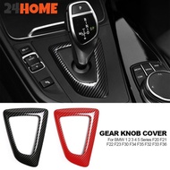 24HOME Car Carbon Fiber Gear Shift Frame Trim For BMW 1 2 3 4 5 Series F20 F21 F22 F23 F30 F34 F35 F