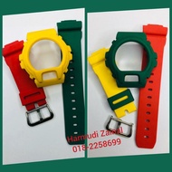 BNB CUSTOM RASTA DW6900 BAND AND BAZEL + BUCKLE