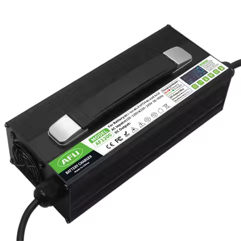 91.25V 10A LiFePO4 Battery Charger Aluminum Case With OLED Display Usd For 25S 80V LiFePO4 Battery C