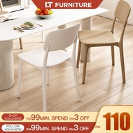 Dining Chair Set Kerusi Plastik Study Chair Kerusi Makan With PP Material 6 Nordic Candy Chair Kerus