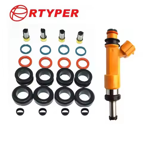 4SET Fuel Injector Repair Seal Kits Oring Filter For Toyota 1ZR 2ZR 23250-37010; 2325037010; 23209-3