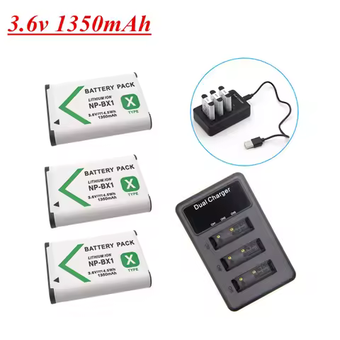 3.6v 1350mAh NP-BX1 NP BX1 Battery for Sony DSC RX1 RX100 M3 M2 RX1R GWP88 PJ240E AS15 WX350 WX300 H