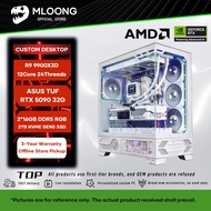 MLOONG Custom Gaming/AI Training/Pro Design Desktop PC | R9 9900X3D TUF RTX 5090 64GB DDR5 2TB SSD