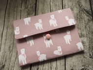 英國製作 棉麻粉紅草泥馬 switch kindle iPad 平板電腦保護套