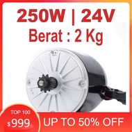 Dinamo Motor Sepeda Listrik Electric Bike EBike Scooter Gocart MY1016 250W 12V/24V DC Robotik Mobil 