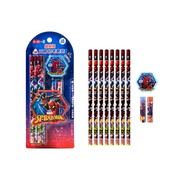 Marvel Spiderman 8pcs HB Pencil Stationery Set For School & Kids