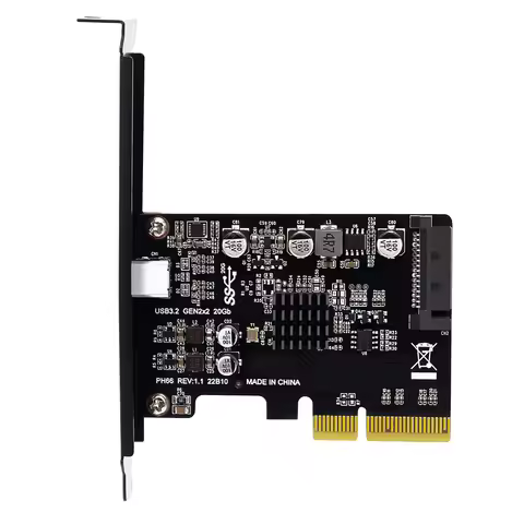 USB 3.2 PCIE Card Adapter USB PCI Express Card 20Gbps PCI Express X4/X8/X16 to Type C USB 3.2 Gen2 E