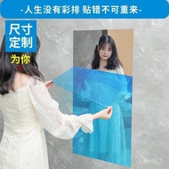 KY-$ with Adhesive Tape Mirror Sticker Wall Sticker Soft Mirror Wallpaper Self-Adhesive Dormitory Full-Length Mirror Flo