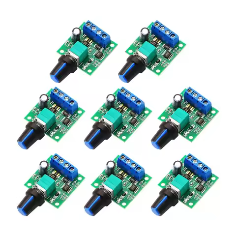 8Pcs 1.8v 3v 5v 6v 7.2v 12v 2A 30W Low Voltage DC Motor Speed Controller PWM 1803BK 1803B Adjustable