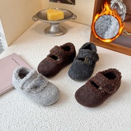 Children Cotton Shoes Fleece Warm Birkenstock Shoes Baby New Style Fur Shoes Girls Winter Shoes Fur 