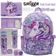 UNGU Purple Unicorn Smiggle Bag/Girls Unicorn Flower Purple Smiggle Backpack/Elementary School Unicorn Carrying Bag