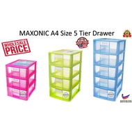 Maxonic A4 Saiz 5 Tier Drawer / Document Drawer A4 drawer storage drawer/Laci Plastic Office Table H