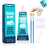 Book Glue 120 ml Flexible Glue for Book Binding Transparent and Strong Drying Paper Glue for Repairi