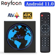 X98มินิสมาร์ทกล่องทีวี Android 11 Amlogic S905W2 4GB 64GB รองรับ AV1 5G Wifi BT 4K Youtube กล่องสมาร