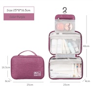 Homy Toiletries Bag Folable Mens and Womens Travel Toiletries Storage Bag Cosmetic Organiser Pouch Portable Waterproof Bag with Hook Compartmentalized Storage