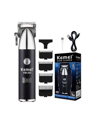 Kemei品牌km-253男士電動理髮器,無線充電理髮器,專業理髮店或家庭使用,雕刻理髮剪刀,快速充電,父親節生日禮物