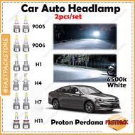 For Proton Perdana C6 Car Auto Headlight Headlamp LED White Light Bulb 6500k Lampu Besar Kereta Plug