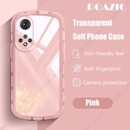 ROAZIC Transparent Simple Phone Case For Huawei Nova 9/Honor 50 5G Ins Soft Silicone Shockproof Casing Full Cover Lens Camera Protection Cover