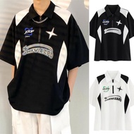 【From Perak】ProMan Fashion brand Ins retro street contrasting color short sleeved polo shirt for men