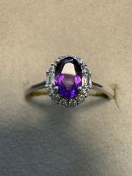 淨體 紫水晶S925純銀戒指 High Clarity Amethyst S925 sterling silver ring, rings,bracelet,bracelets,earring,ear
