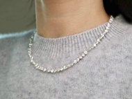 keshi珍珠項鍊 akoya珍珠串珠 野生無核珍珠 18k金 日本直送