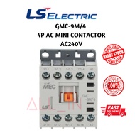 LS GMC-9M/4 4P AC MINI CONTACTOR AC240V